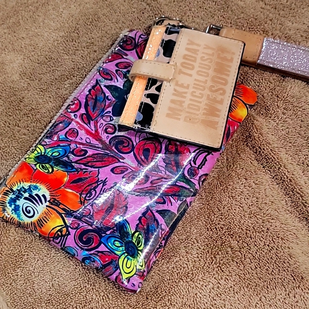 Consuela wristlet and card carrier